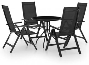 5 részes fekete-antracitszürke bisztrószett
