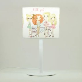 Gyerek asztali lámpa GIRLS VIBES 1xE27/60W/230V, átmérő 18 cm, lányoknak