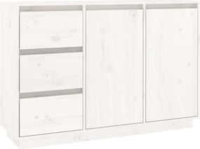 vidaXL fehér tömör fenyőfa tálalószekrény 111 x 34 x 75 cm