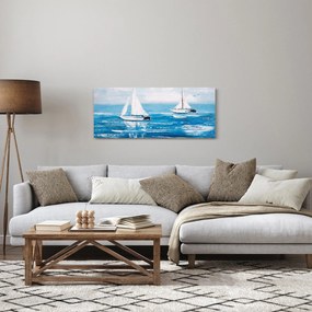 Kép - Egy jacht festése a tengeren (120x50 cm)