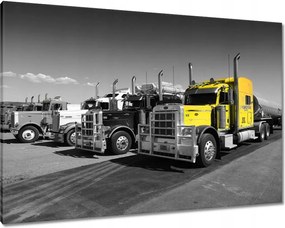 Vászonkép 100x70 Sárga teherautó az USA-ból