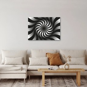 Absztrakt kép egy fekete-fehér spirál (70x50 cm)
