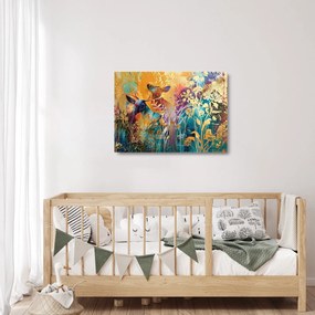 Üveg kép - Absztrakt festmény a természetről (70x50 cm)