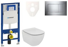 Fali WC szett Geberit előtétfalas szereléshez + Ideal Standard Tesi WC 111.300.00.5NF6