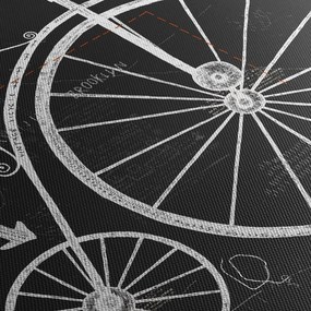 Kép - Velocipede (órával) (90x30 cm)