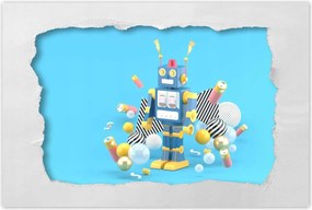 Poszterek 60x40 Kék robot