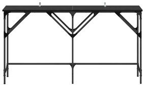 Konzolasztal Musta tammi 140 x 29 x 75 cm Faanyag