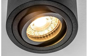 Lámpa Mennyezeti lámpatest AVEIRO BIS, max. 250V, 50/60Hz, 80x90mm, IP20, max 20W, kör, fekete