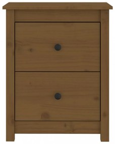 mézbarna tömör fenyőfa éjjeliszekrény 50x35x61,5 cm