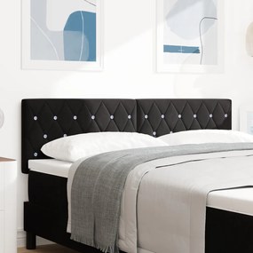 LED Fejtámla Kristálygombos Tűzött Fekete 72 cm Velvet