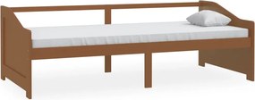 vidaXL mézbarna 3 személyes tömör fenyőfa kanapéágy 90 x 200 cm