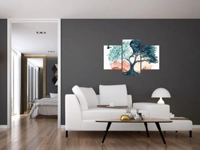 Kép – Akvarellfa tele élettel (90x60 cm)