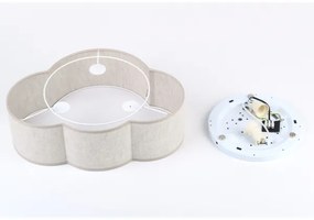 Brilagi - Gyermek mennyezeti lámpa NIMBUS MINI LINEN 2xE27/15W/230V 31x43 bézs