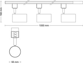 Philips - LED dimmelhető sínes spotlámpa EASYLINK 3xGU10/4,7W/230V 1m fekete