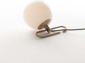 Artemide nh1217 1217010A asztali lámpa, fúvott üveg, sárgaréz, Neri&amp; design