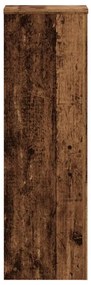 2 db antik fa színű szerelt fa növénytartó állvány 25x25x80 cm