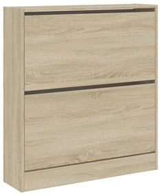sonoma tölgy színű szerelt fa cipőszekrény 80 x 21 x 87,5 cm