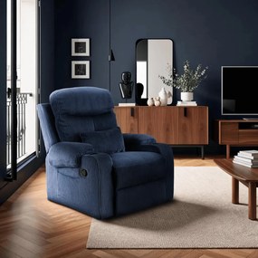 TV és Relaxfotel Sötétkék Kordbársony Szövettel. TORRES