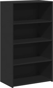 vidaXL fekete szerelt fa magasszekrény 70 x 41 x 124 cm