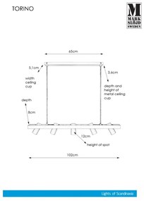 Markslöjd 107783 - Csillár zsinóron TORINO 5xGU10/7W/230V