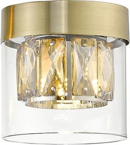 ZUMA LINE C0389-01A-0FD2 GEM Kristály Mennyezeti Lámpa Antik Bronz, Arany G9 IP20