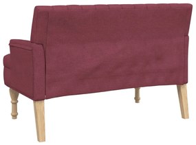bordó szövetpad párnákkal 113x64,5x75,5 cm