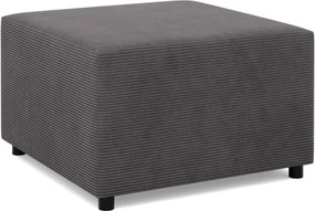 Zeus puff, kordbársony, 70x70, szürke