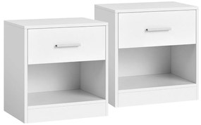 E1081 WT éjjeliszekrény szett, fehér, 2 db