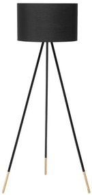 Háromlábú fekete fém állólámpa 157 cm TOBOL Beliani