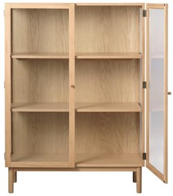 Natúr színű tölgyfa tálalószekrény 140x100 cm Elba – Unique Furniture