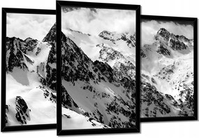 3 Kép Fekete Keretben Poszter A Hegy Falára