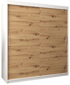 Ruhásszekrény 180 cm Toki (matt fekete + artisan tölgy). 1064833