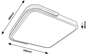 Rabalux 71146 - LED Dimmelhető mennyezeti lámpa ARILD LED/48W/230V Wi-Fi Tuya