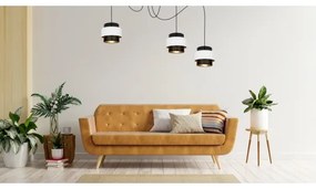 Csillár zsinóron NESS 3xE27/60W/230V pók fekete/fehér