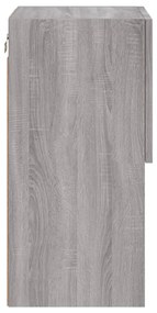 2 db szürke sonoma TV-szekrény LED lámpákkal 30,5x30x60 cm