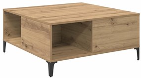 vidaXL Dohányzóasztal Artisan tölgy 80 x 80 x 36,5 cm Faanyag