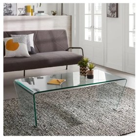 Üveg dohányzóasztal 60x120 cm Burano – Kave Home