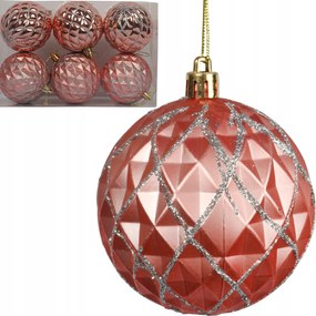 6 Db-os MƱanyag Gömb Szett RĂłzsaszĂn