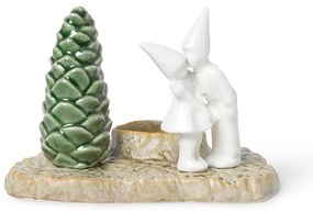 Christmass Kiss karácsonyi agyagkerámia gyertyatartó, hosszúság 17 cm - Kähler Design