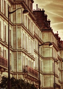 Poszter 21x29,7cm Régi épületek Párizsban, Assaf Frank