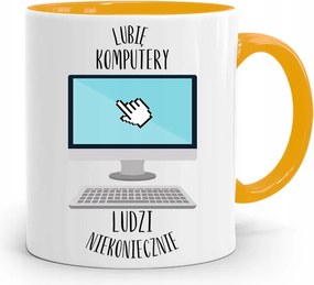 Sárga Bögre Informatika Programozó Számítógépek fényképes nyomtatással