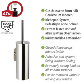 Orea öntartó WC-kefe rozsdamenetes acélból - Wenko