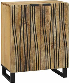 vidaXL Széf Természetes 60 x 33,5 x 75 cm Tömör Mangófát