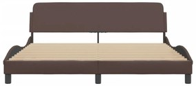 barna műbőr ágykeret Dover 180 x 200 cm