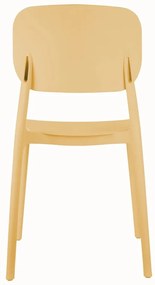 Sárga műanyag étkezőszék Cheer – Leitmotiv