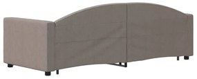 tópszínű kihúzható szövet heverő 80 x 200 cm