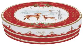 Karácsonyi porcelán desszertes tányér szett 4 db-os Christmas Melody