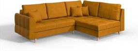 Mustársárga sarokkanapé (jobb oldali) Ariella – Ropez