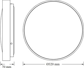 Osram - LED mennyezeti lámpa CEILING LUXO LED/18W/230V, átm. 32 cm, arany