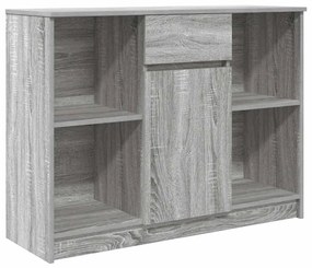 szürke sonoma szerelt fa tálalószekrény fiókos 101x35x76 cm